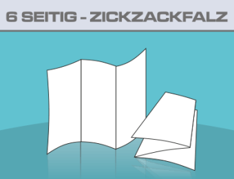Folder Din A6 6 Seitig ZickZackfalz